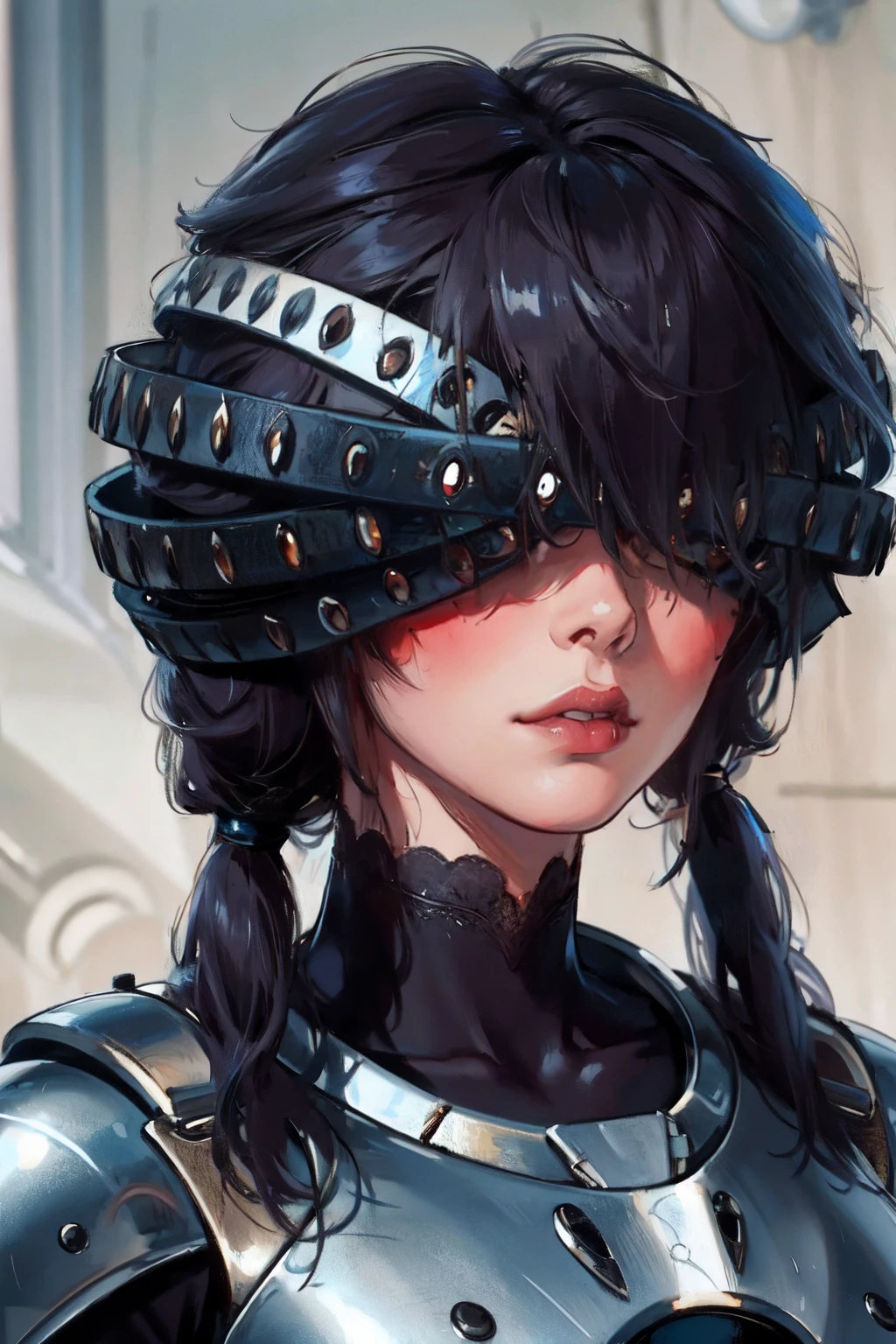 (masterpiece, highres, detailed),portrait,1girl,<lora:arivayle2-02:0.8>,arihelmet,power armor,twintails,