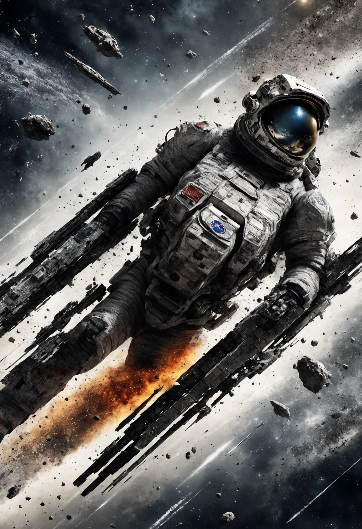 DonMB14ckB377yXL (masterpiece, best quality), space debris, extraterrestrial, stellar evolution, cosmic dust, (highres, 4k, 8k, intricate detail, amazing quality, Detailed Illustration) <lora:Perfect Hands v2> <lora:SDXL\DetailedEyes_V3> <lora:myLoraXL_test\DonMB14ckB377yXL-000008>,