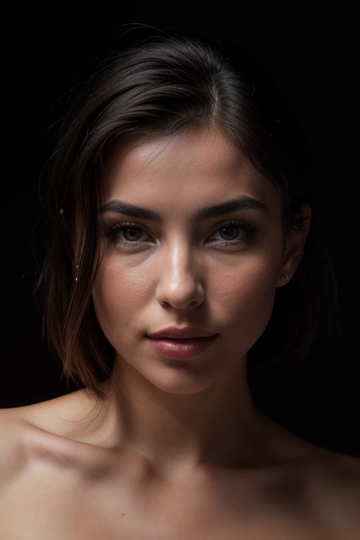 DEN_gabrieli_SG,
((headshot:1.2) portrait on a (plain black background:1.2), (headshot:1.2), (face focus:1.1), (facing the camera:1.2), Head in the centre, (eye contact:1.3), (intense stare:1.1), mouth open, (facing straightforward:1.2), (forward facing:1.1), Head, face, Head focus, Head tilted down, looking slightly up at the camera:1.2),
bokeh, f1.4, 40mm, photorealistic, raw, 8k, textured skin, skin pores, intricate details <lora:epi_noiseoffset2:1>, epiCRealism