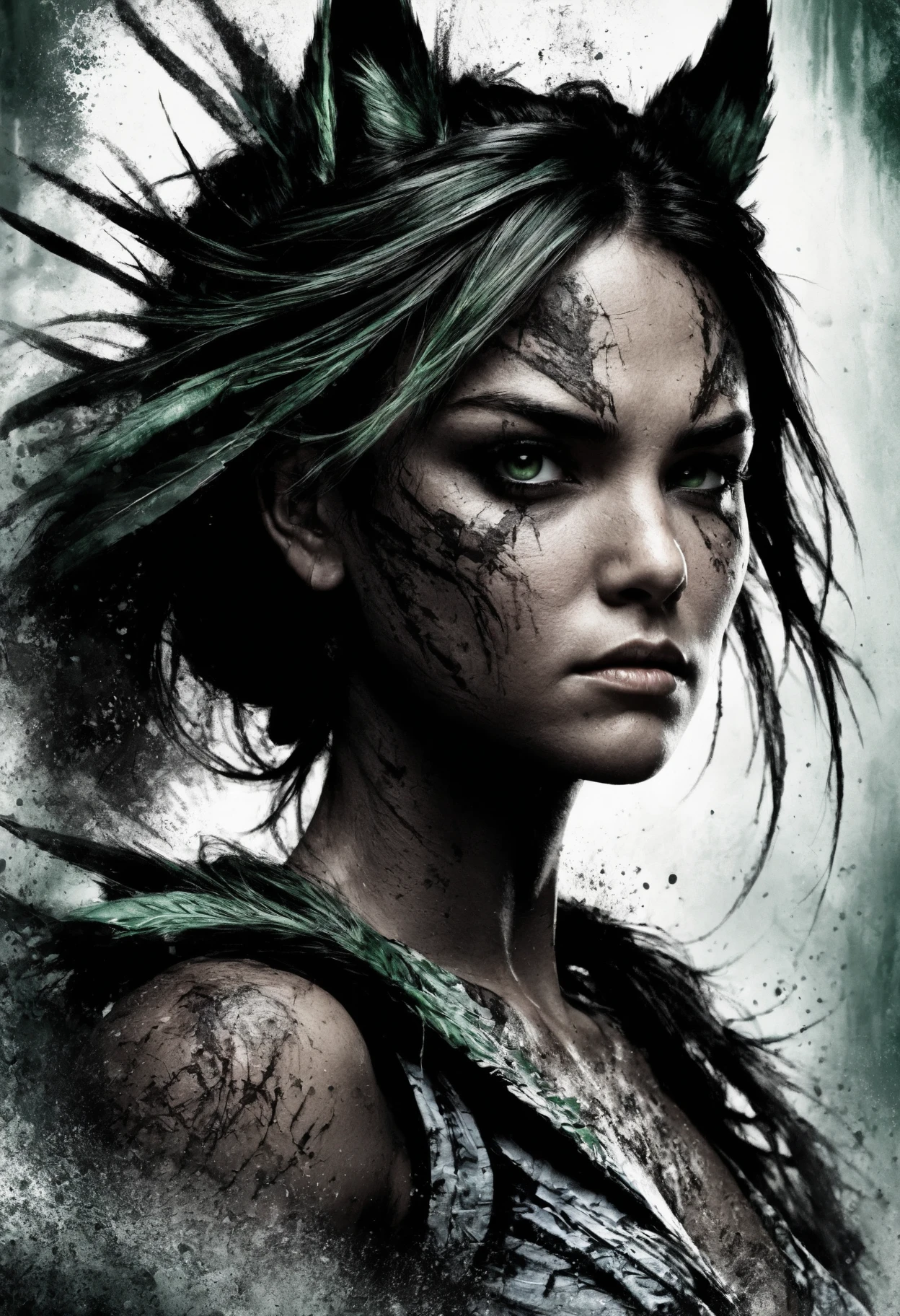DonMB14ckB377yXL (masterpiece, best quality,detailed light, rule of thirds),cowboy shot,female young adult, agile, native hawaiian, green eyes, unique ears, , mahogany updo hairstyle hair, rage, fairytale theme, (highres, 4k, 8k, intricate detail, cinematic lighting, amazing quality, amazing shading, soft lighting, Detailed Illustration, wallpaper), <lora:Perfect Hands v2> <lora:SDXL\DetailedEyes_V3> <lora:myLoraXL_test\DonMB14ckB377yXL-000008>