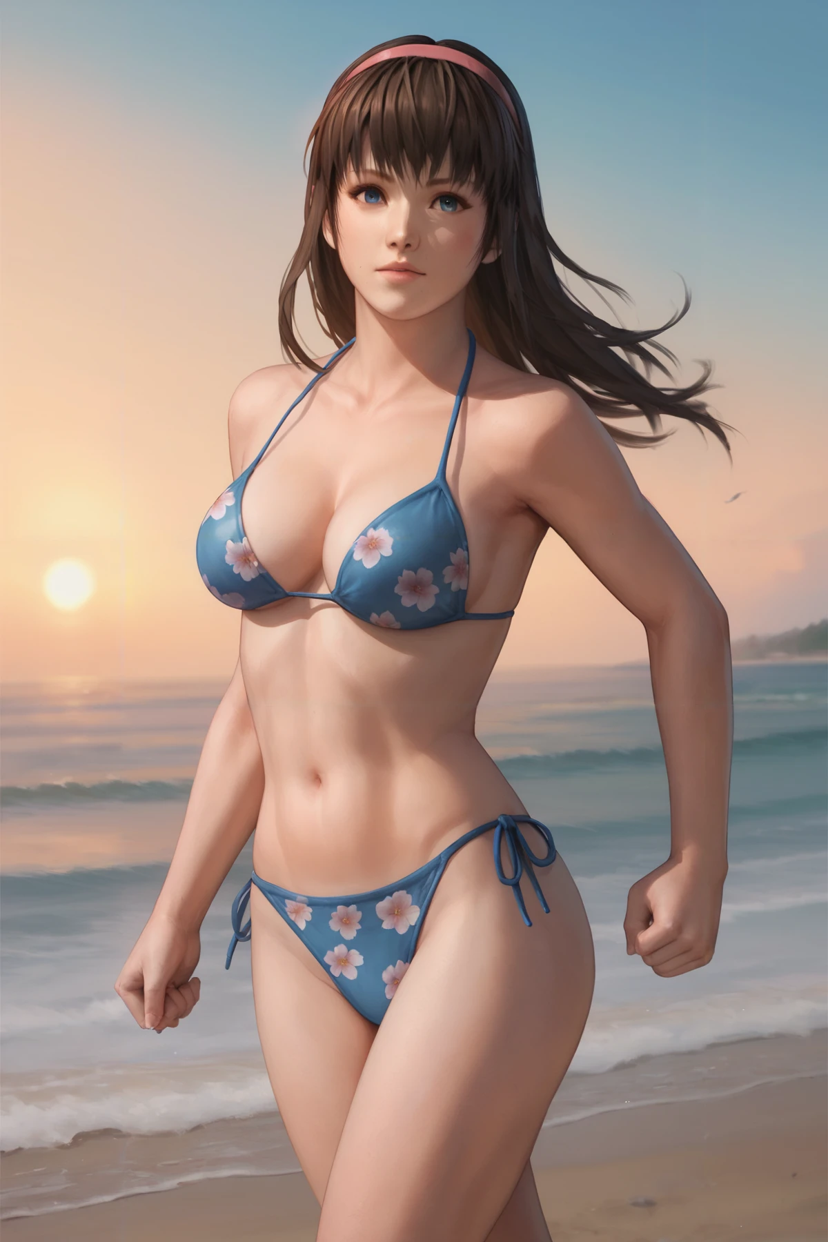 UHD,8K,teen girl,panties bra,beach,thick thighs,realistic details panties bra