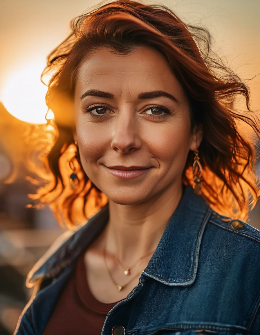 cinematic photo professional fashion close-up portrait photography of a beautiful ((alynhnnsnwllw woman)) at surface convergence during Golden Hour, Nikon Z9 35mm photograph, film, bokeh, professional, 4k, highly detailed,<lora:Alyson Hannigan V5:1.0>