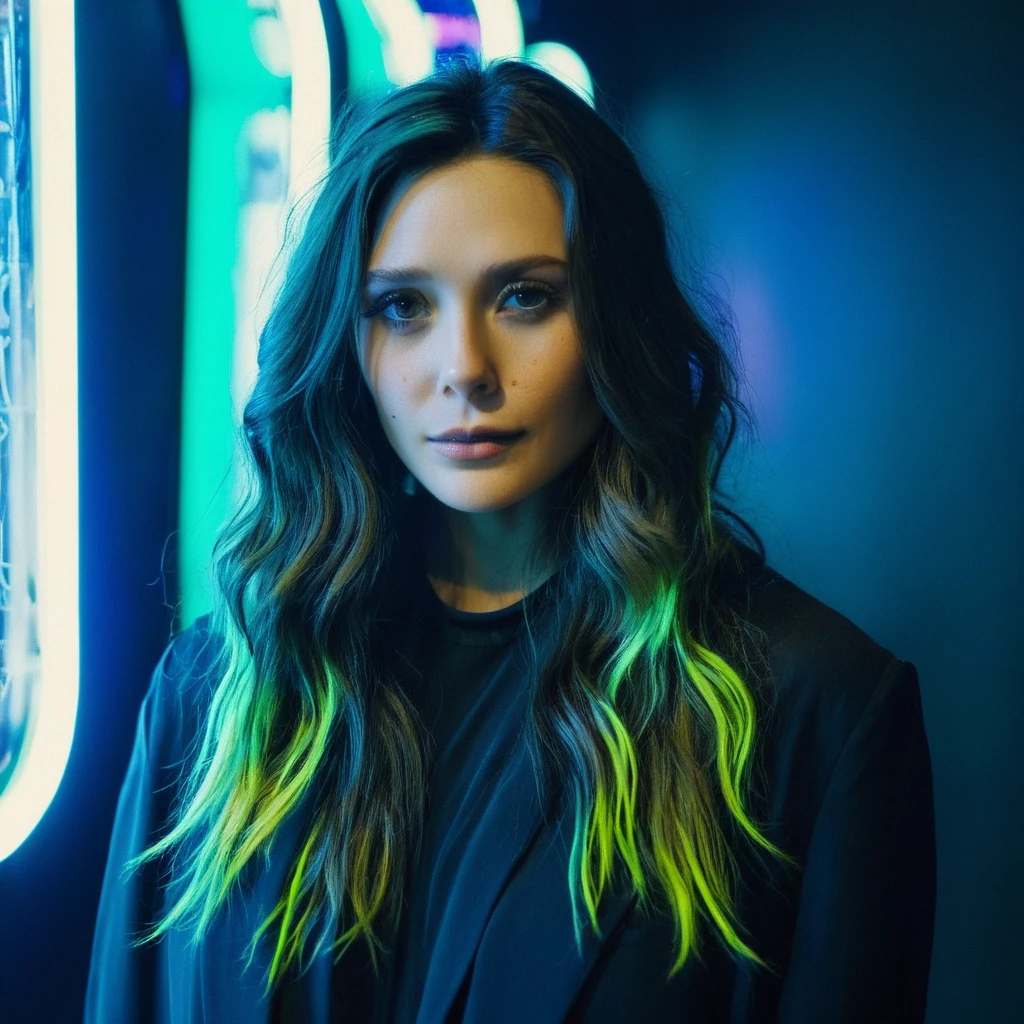 Photo of a woman with long wavy hair,portrait,kodachrome, neon,cyberpunk, (elixolsen), <lora:eliolsen_smaller_xl_7_standard_wo_cap-merger-21_42_51_03_04_03-elixolsen:1.05>