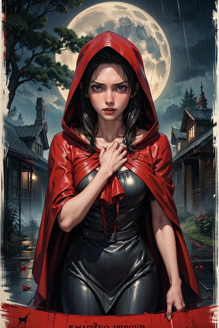 realistic, best quality, (masterpiece: 1.2)
(horror-movie-poster:1.5) photography of
red riding hood, running away from the bad wolf, moonlight, moody, rain
wet, sweaty, desperate expression.
Cute, adorable, brightly colored, cheerful, anime influence, highly detailed