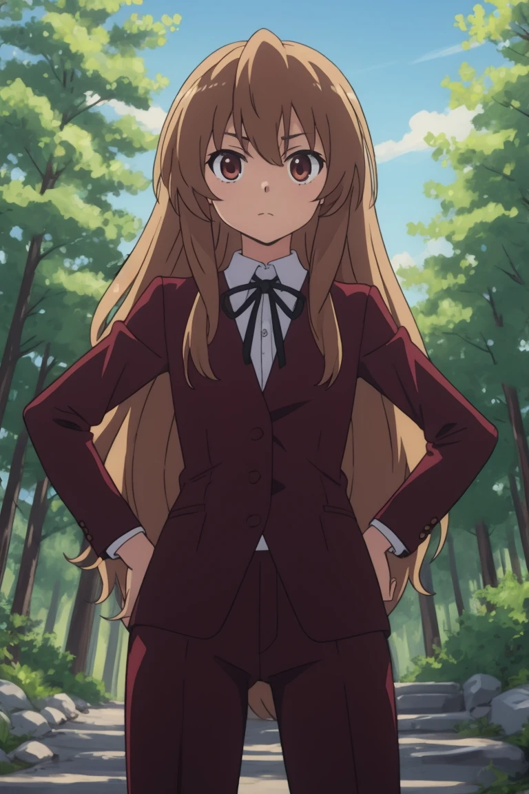 masterpiece, 8k,
taiga,
<lora:toradora_taiga_v2:0.7>
Supernatural Forest, 
Standing with hands on hips