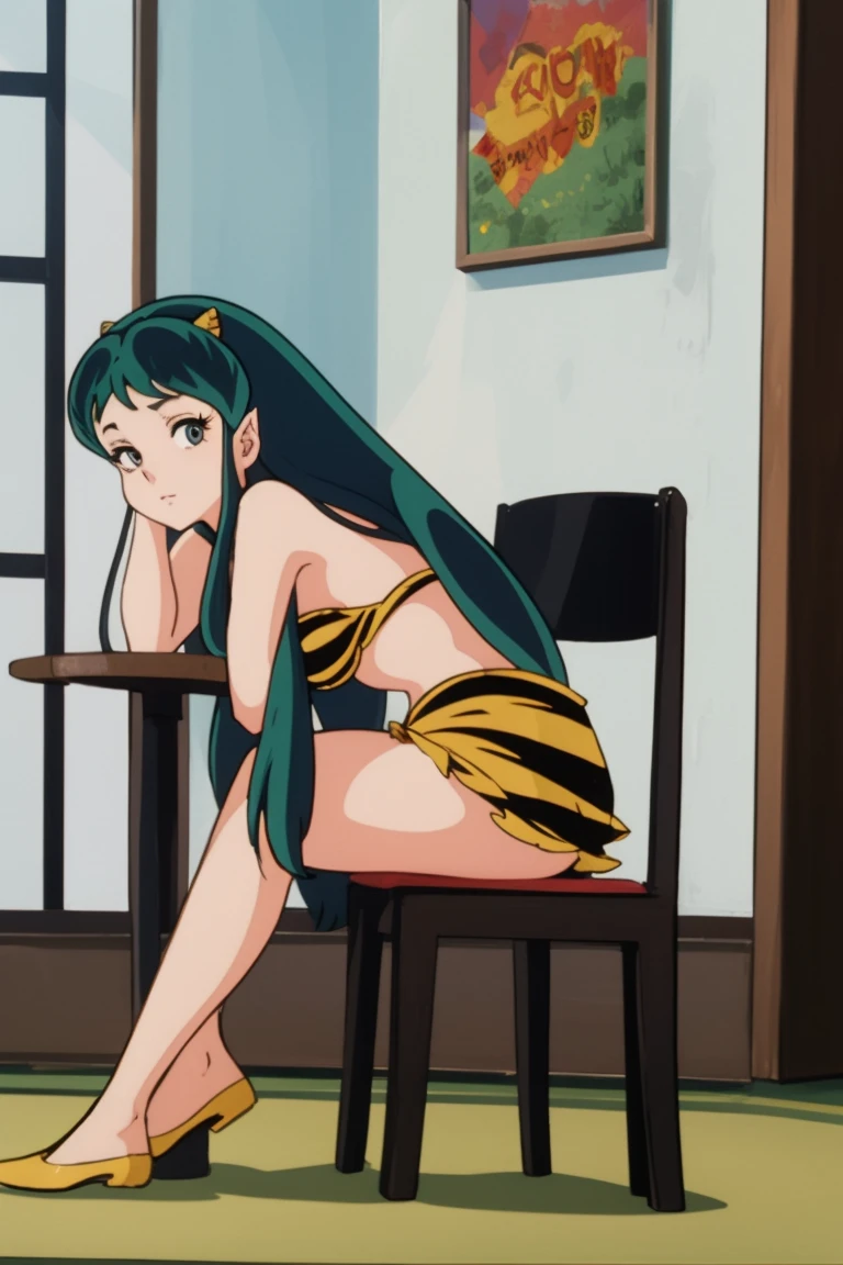 masterpiece, 8k,
<lora:Urusei_Yatsura(original) lum:0.7> lum, oni horns, Sitting on the floor with legs apart and leaning back, Cat Café