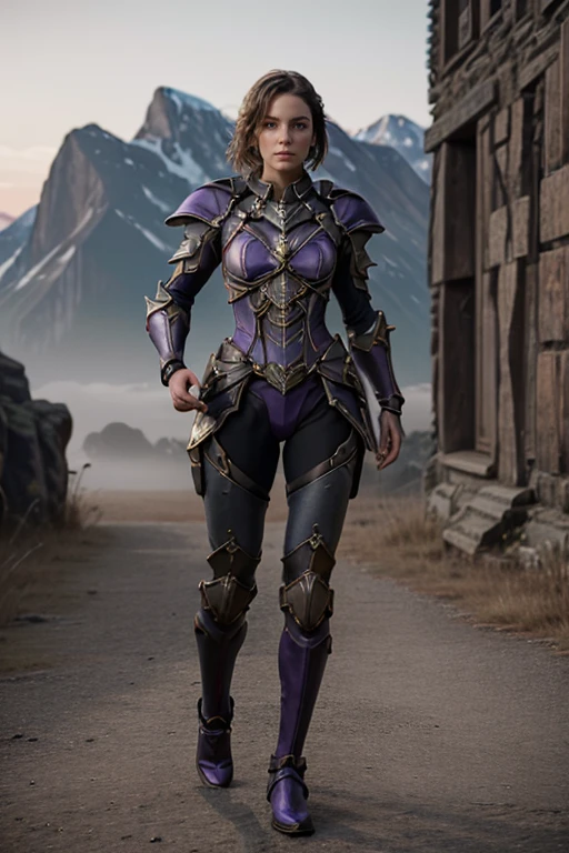 <lora:HXarmour_034:0.5>,mountain,One Hand in Pocket,full body,, hxarmour,1girl,(dark purple armour:1.3),, ultra-detailed,extremely delicate and beautiful,(by exquisite colors block),masterpiece,best quality,unreal engine 5 rendering, light,movie,movie specffects,detailed details,HDR,UHD,8K,CG wallpaper,