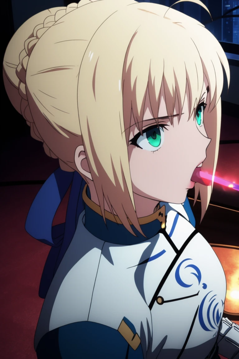 masterpiece, 8k,
saber,
 <lora:FateZero saber:0.7>
Jazz Lounge, 
69 or mutual oral sex