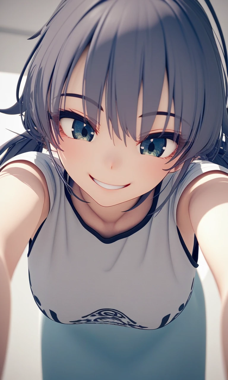 score_9, score_8_up, score_7_up, score_6_up, score_5_up, score_4_up, rating_safe, 3d cg, 3d anime, BREAK
1 elder female, naughty smile, leaning forward towards viewer with looking down, from below