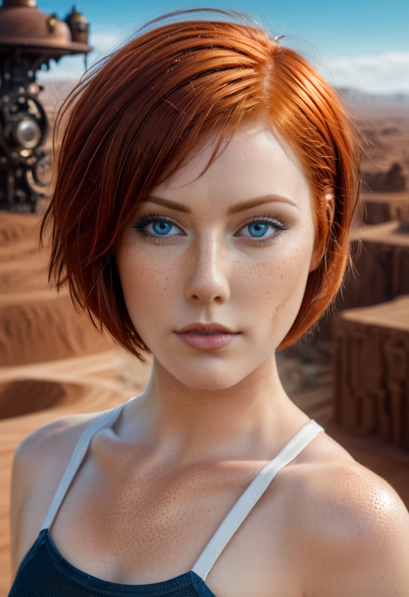 beautiful woman with short pink hair, blue eyes, hourglass figure, (best quality,4k,8k,highres,masterpiece:1.2),ultra-detailed,(realistic,photorealistic,photo-realistic:1.37),detailed facial features,extremely detailed eyes and face,longeyelashes,holding bbq tongs,patriotic decorations,4th of july celebration,outdoor scene,vibrant colors,warm lighting,dynamic composition