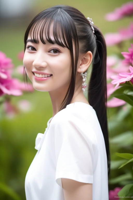 1girl,(RAW photo, best quality), (realistic, photo-realistic:1.4), masterpiece, an extremely delicate and beautiful, extremely detailed, 2k wallpaper, Amazing, finely detail, extremely detailed CG unity 8k wallpaper, ultra-detailed, highres, soft light, beautiful detailed girl, extremely detailed eyes and face, beautiful detailed nose, beautiful detailed eyes,cinematic lighting,perfect anatomy,
wearing a white peplum dress,white skirt(bokeh:1.2)
at a flower park,sakura flowers,flower garden,
<lora:yanohinakiV3_lora:0.8>,smile,(twintails:1.2)