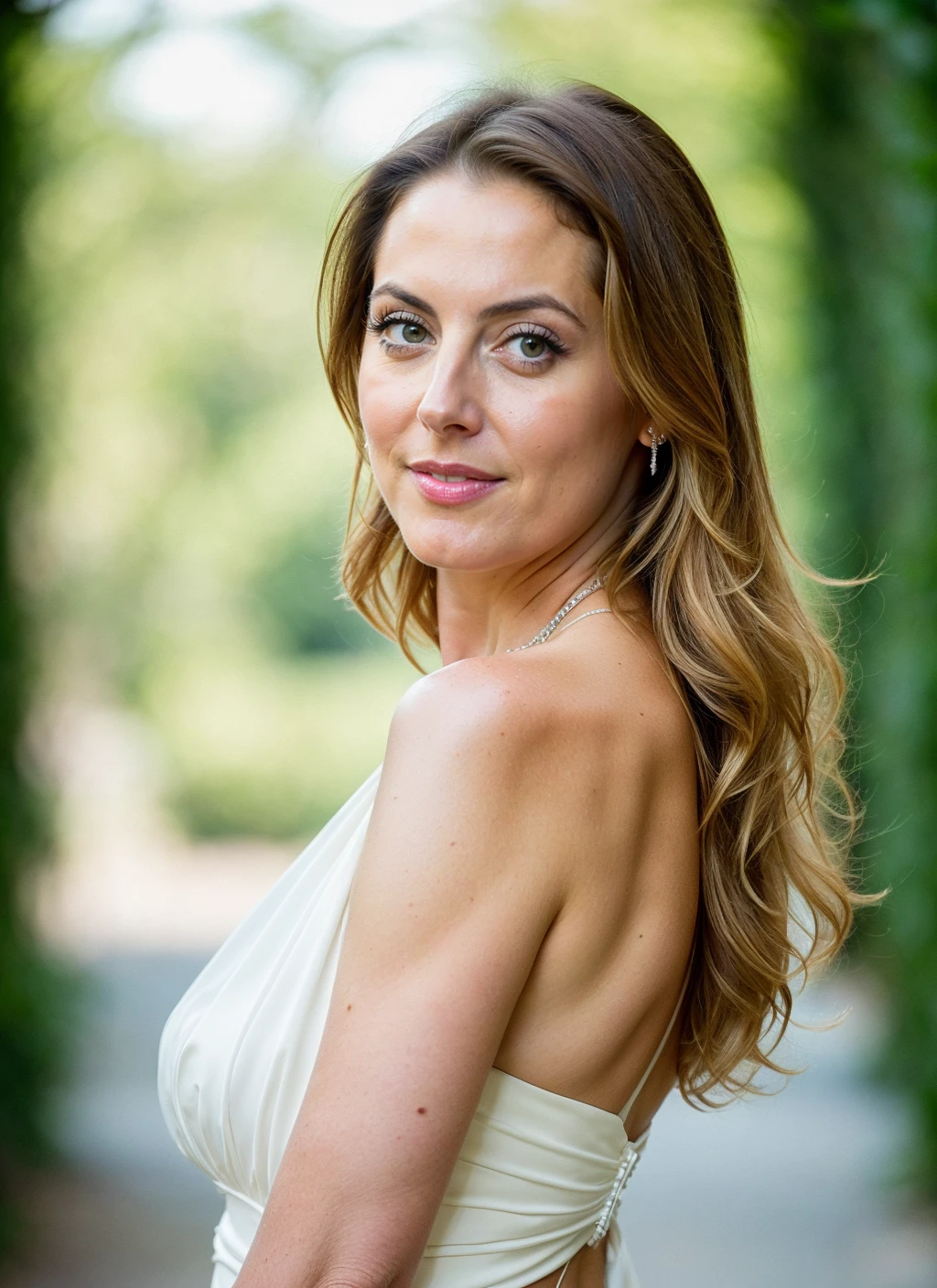 photo of sks woman, natural lighting, <lora:add_detail:0.35>, official clothing, modest, High detail RAW color photo professional photo of a sks woman wearing haute couture, portrait, (backlighting, depth of field, natural lighting, hard focus, film grain, ray traced, low-angle shot, eye contact, rendered, photographed with a Sony a7 III Mirrorless Camera, by photographer), <lora:locon_evaamurri_v1_from_v1_64_32:1>