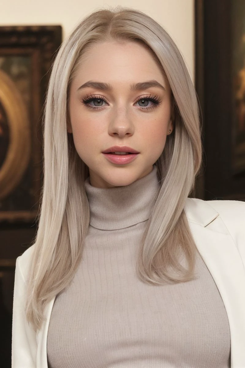 Blonde woman in white top and jeans posing for a photo., with long blonde hair, Portrait Sophie Mudd, beautiful young model, Style of Julia Razumova, with very long blonde hair, Dasha Taran, long blonde hair and big eyes, Yelena Belova, extremely long and thick blonde hair, 2 4 year old female model