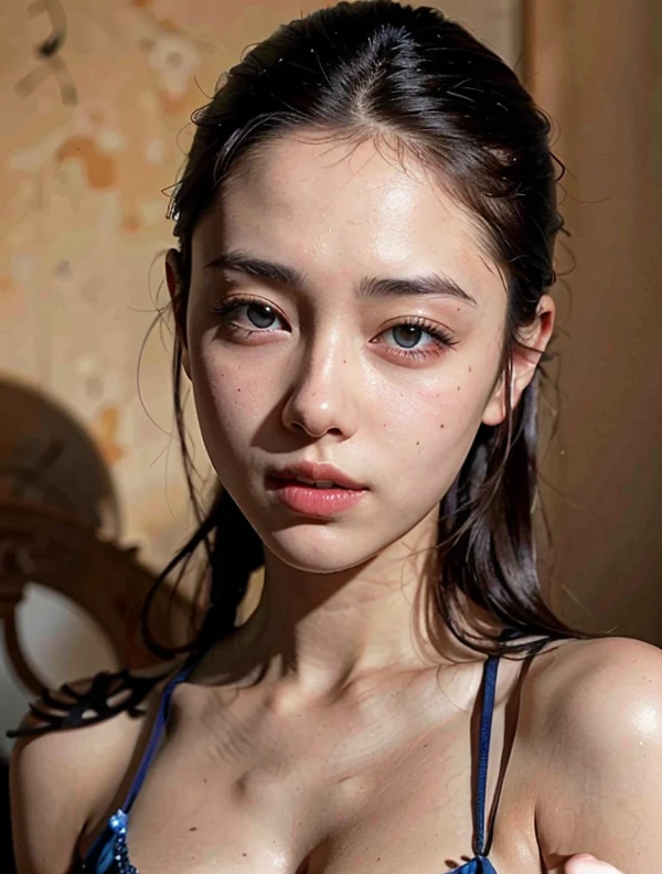 est quality, masterpiece, ultra high res, (photorealistic:1.4), 1girl, offshoulder, deep shadow, shiny skin