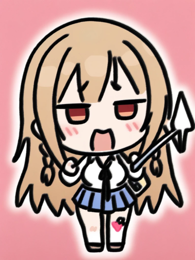 incredibly_absurdres,best_quality,masterpiece,
1girl,gyaru,kogal,<lora:kimtrou_style_A_XL:1>,chibi,