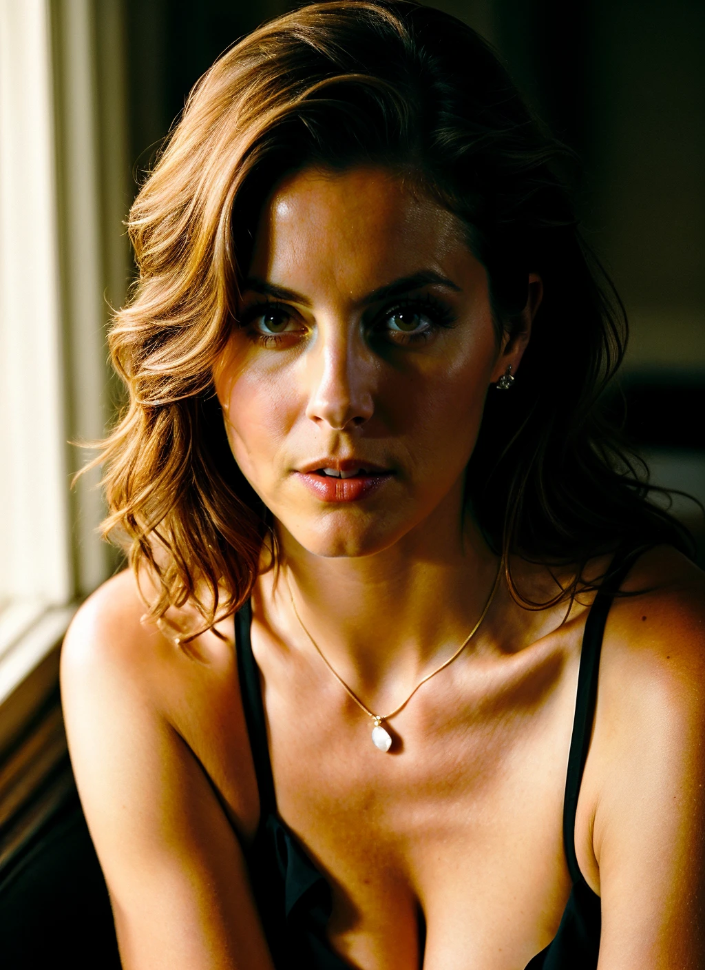 photo of sks woman, natural lighting, <lora:add_detail:0.35>, Cinematic photography, movie mood, cinematic light, compelling composition, storytelling elements, conveys emotion,, <lora:locon_evaamurri_v1_from_v1_64_32:1>