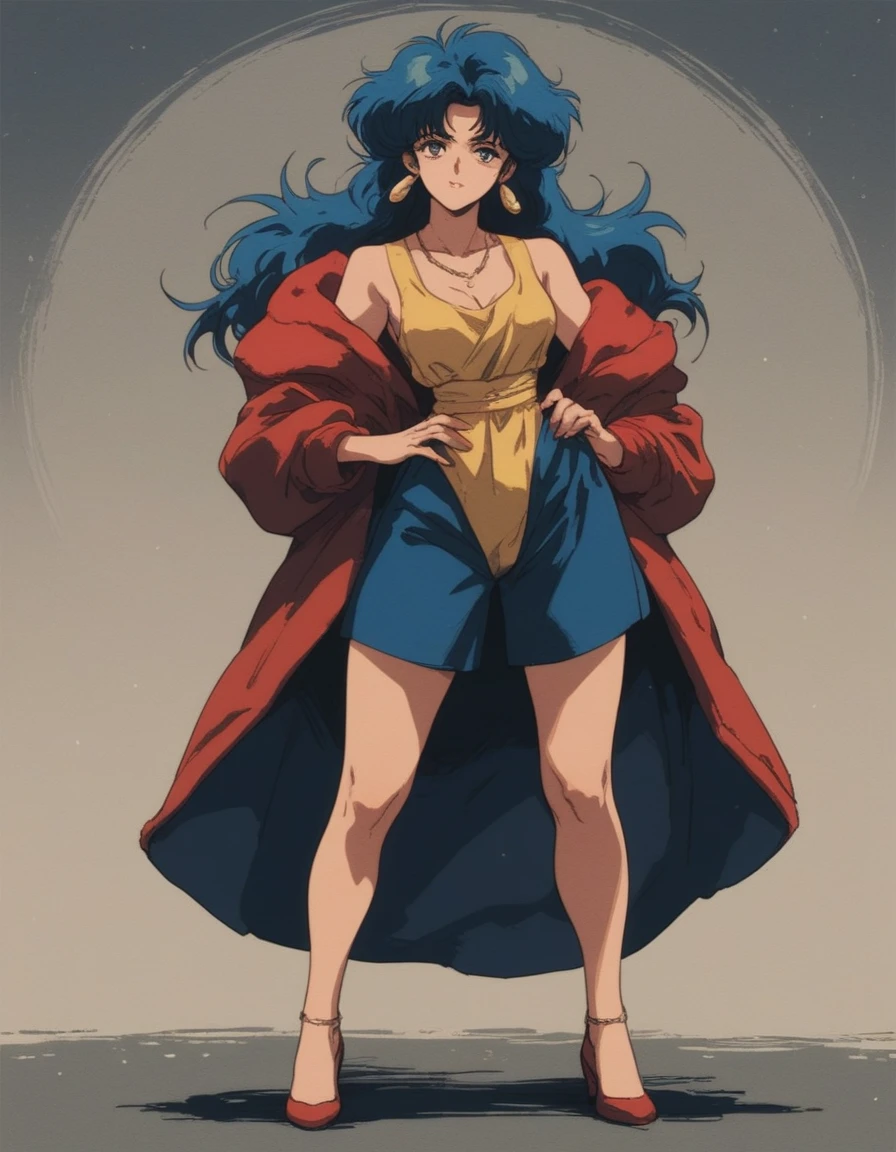 score_9, score_8_up, score_7_up, 
<lora:AniZi_v5:0.4>, 1980s_\(style\), 1girl, full body, blue_hair, dated, earrings, female character, jewelry, long_hair, retro_artstyle, illustration, (manga:1.2), (in form shape of burger costume)