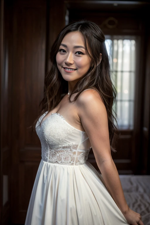 masterpiece, best quality, cinematic, volumetric lighting, very detailed, high resolution, sharp, sharp image, 4k, 8k, 35 mm,
<lora:KarenFukuhara_lora_smf_v02-000003:0.9>, 1girl, k4r3n7u4-smf, photo (medium), portrait, smile, black eyes, long hair, brown hair, dress