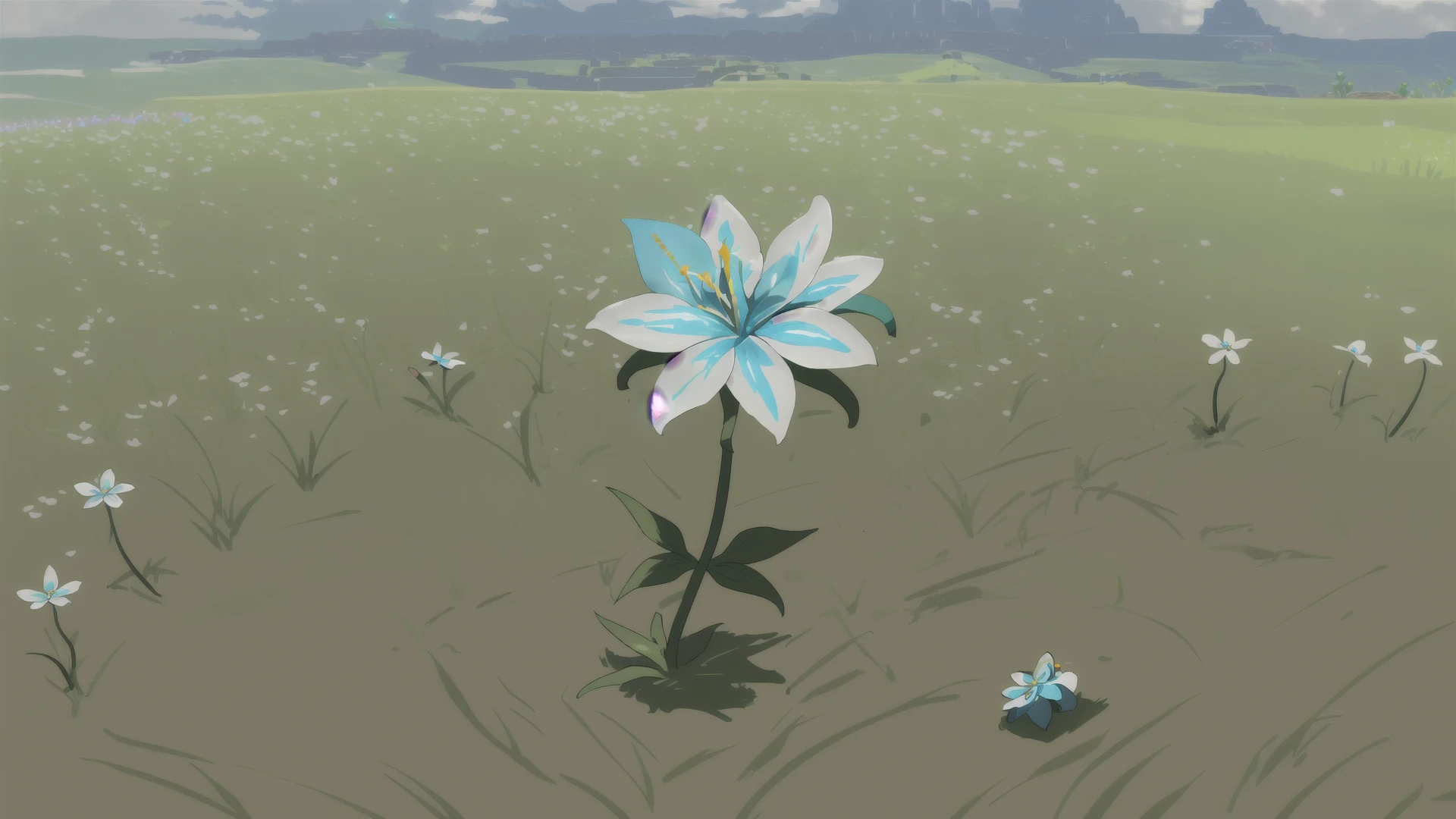 <lora:SilentPrincessBotW:1> SilentPrincessBotW, flower, no humans, field, flower field,