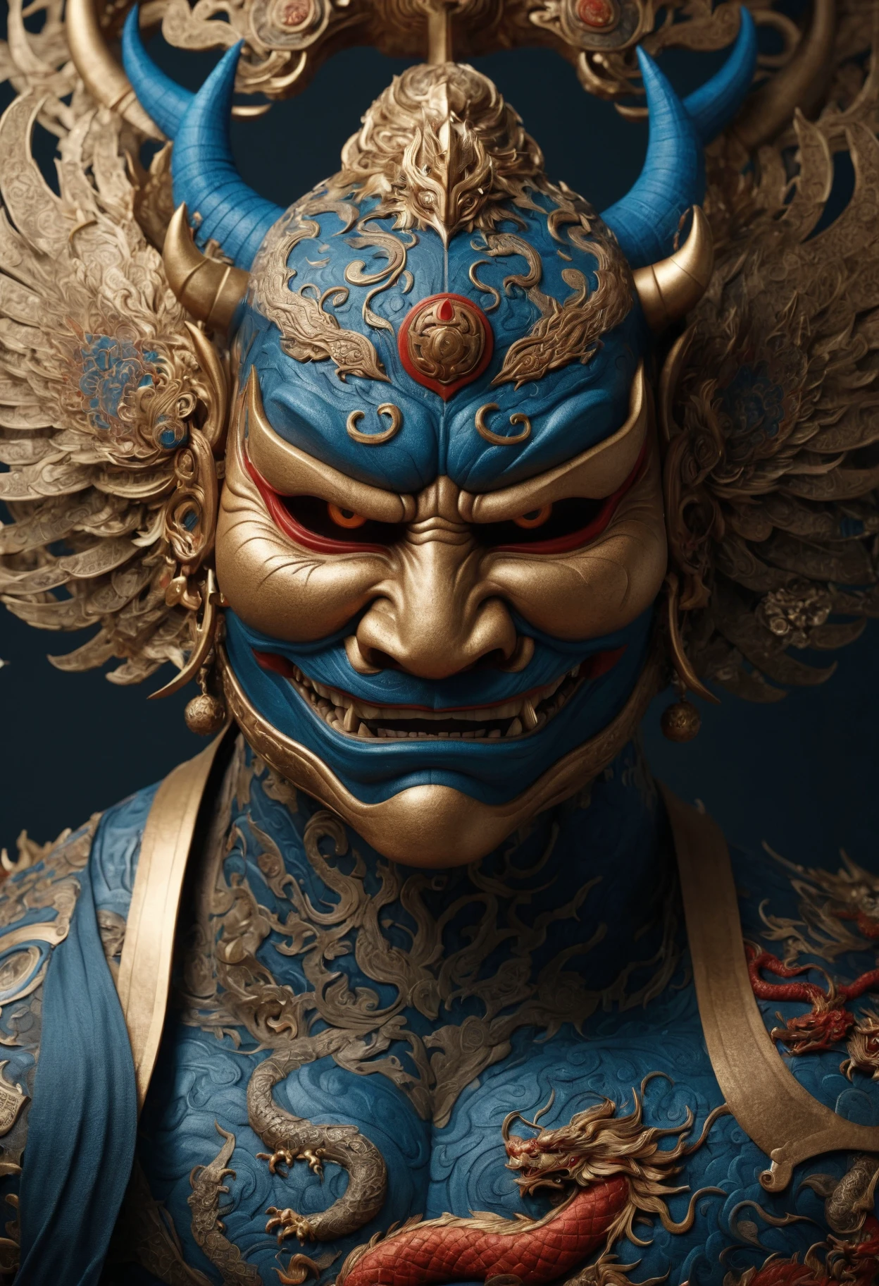DonMP41n717Bl4ckXL DonMD347hM374lXL (masterpiece, best quality,detailed light), DonMH4ny4XL, Acting , (stylized with dragons and hannya masks:0.5), (highres, 4k, 8k, intricate detail, cinematic lighting, amazing quality, amazing shading, soft lighting, Detailed Illustration, wallpaper) <lora:myLoraXL_test\DonMH4ny4XL-000008:0.8>, ,