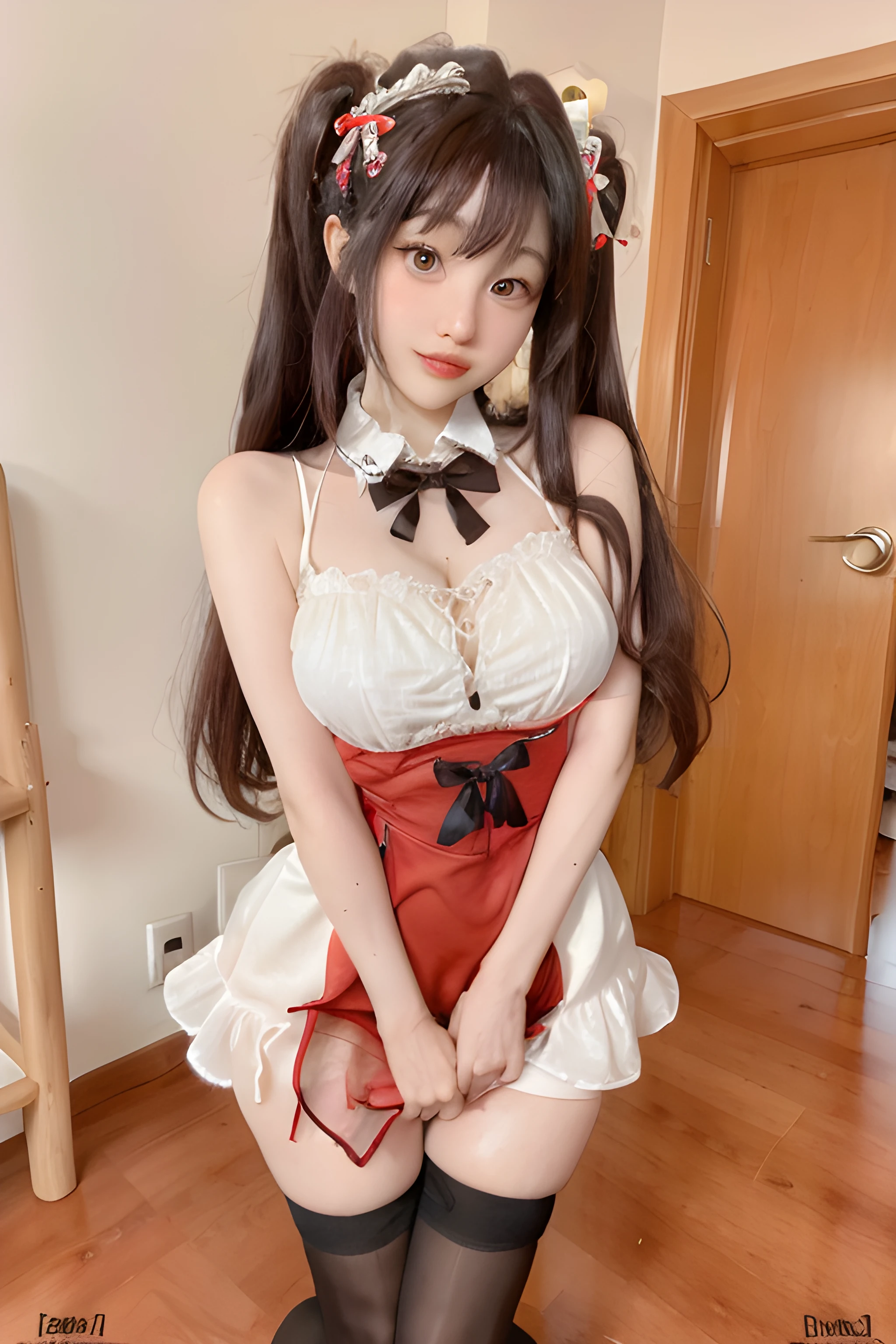 masterpiece, best quality, 1girl, hidori,(fully clothes), dress