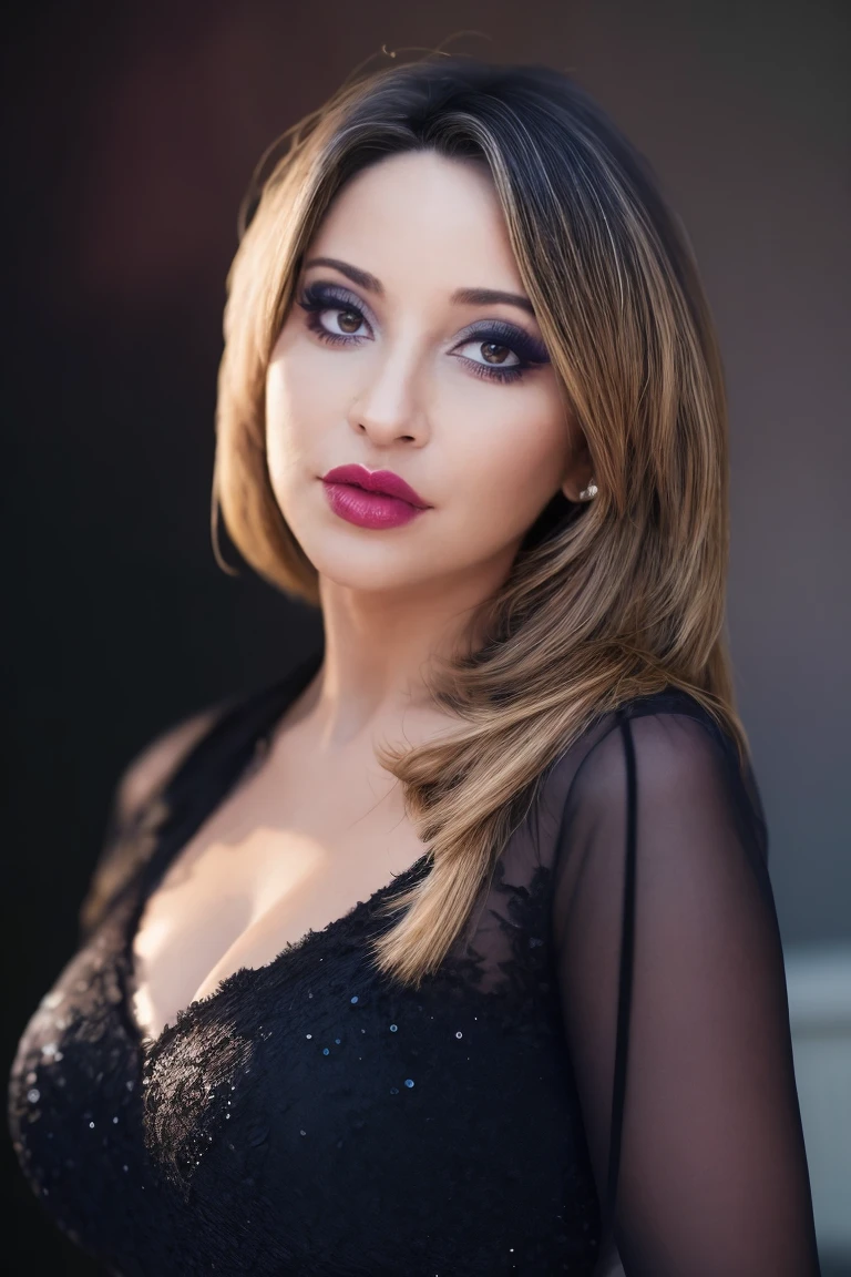 a photo of gorgeous 1girl, <lora:tara4strong:1> , ((heart lips)), (smokey eyeliner makeup), wearing a  opaque gown, standing in front of a nebula, perfect eyes, perfect hands, blonde hair, curvy hips, ultra detailed skin, crepuscular rays BREAK close-up, best quality, deep shadows, 8k, dslr, Kodak ektar 100, Fujifilm XT3, F4, 1/800s, ISO 100, RAW <lyco:easynegative:1><lyco:easynegative:1>