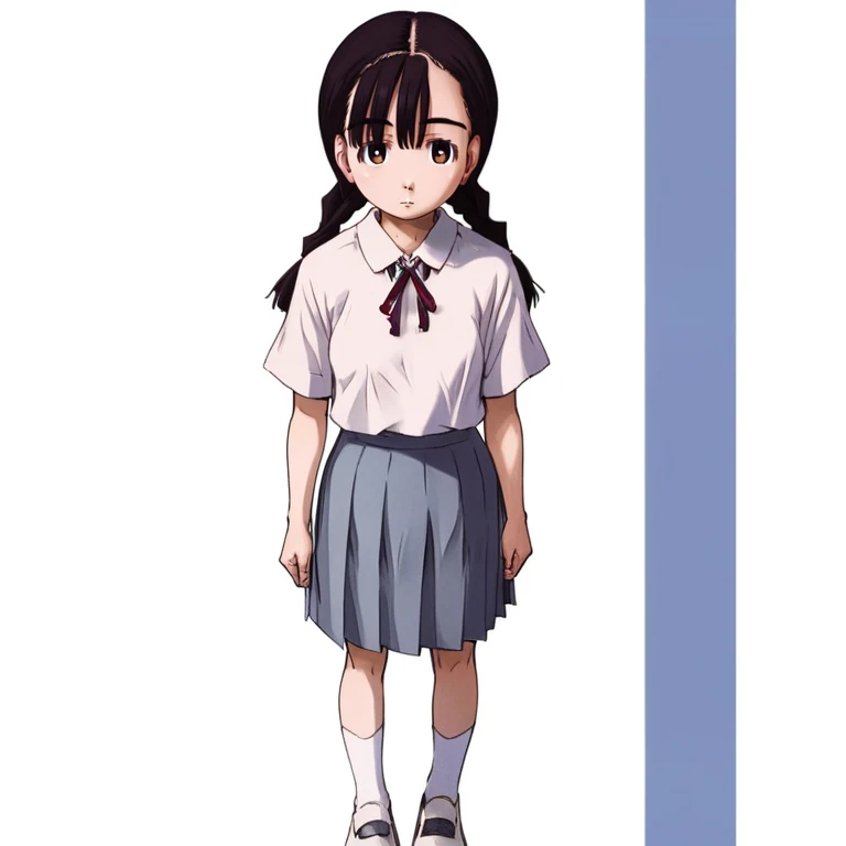 score_9, score_8_up, score_8, source_anime, 1girl, , solo, black hair, twintails, twin drills, short hair, black eyes, blush, plaid dress, black thighhighs,
classroom background, blurry background,lace panties,,lift skirt,looking viewer,angry,sweating,blush