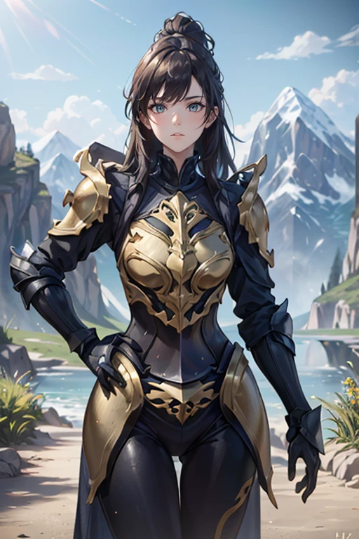 <lora:HXarmour_037:0.8>,mountain,frolicking in a -minilocation-,, hxarmour,1girl,(yellow armour:1.3),, ultra-detailed,extremely delicate and beautiful,(by exquisite colors block),masterpiece,best quality,unreal engine 5 rendering, light,movie,movie specffects,detailed details,HDR,UHD,8K,CG wallpaper,