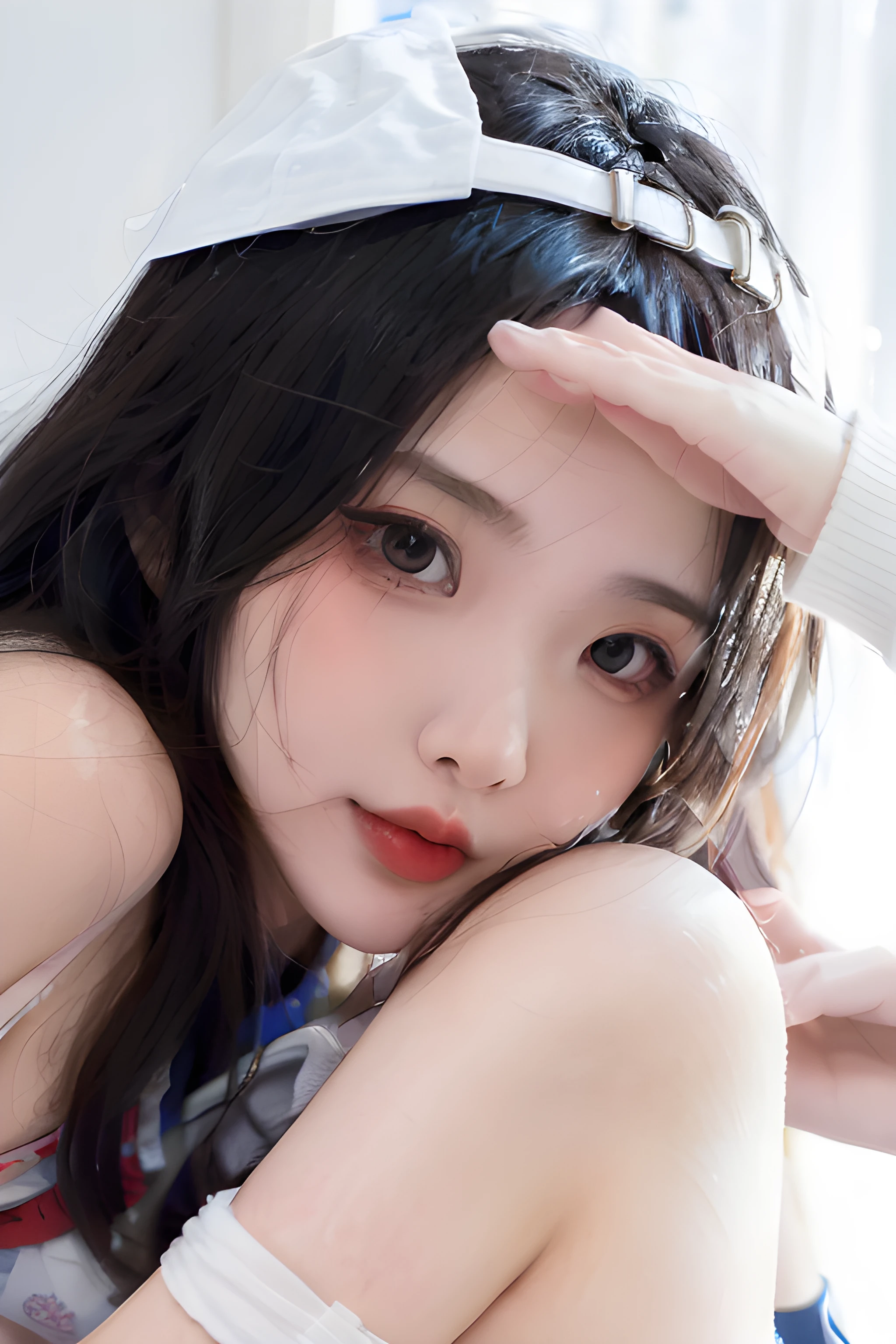 hnbuny, masterpiece, best quality, 1girl, student uniform, portrait, closeup, (fully clothes)