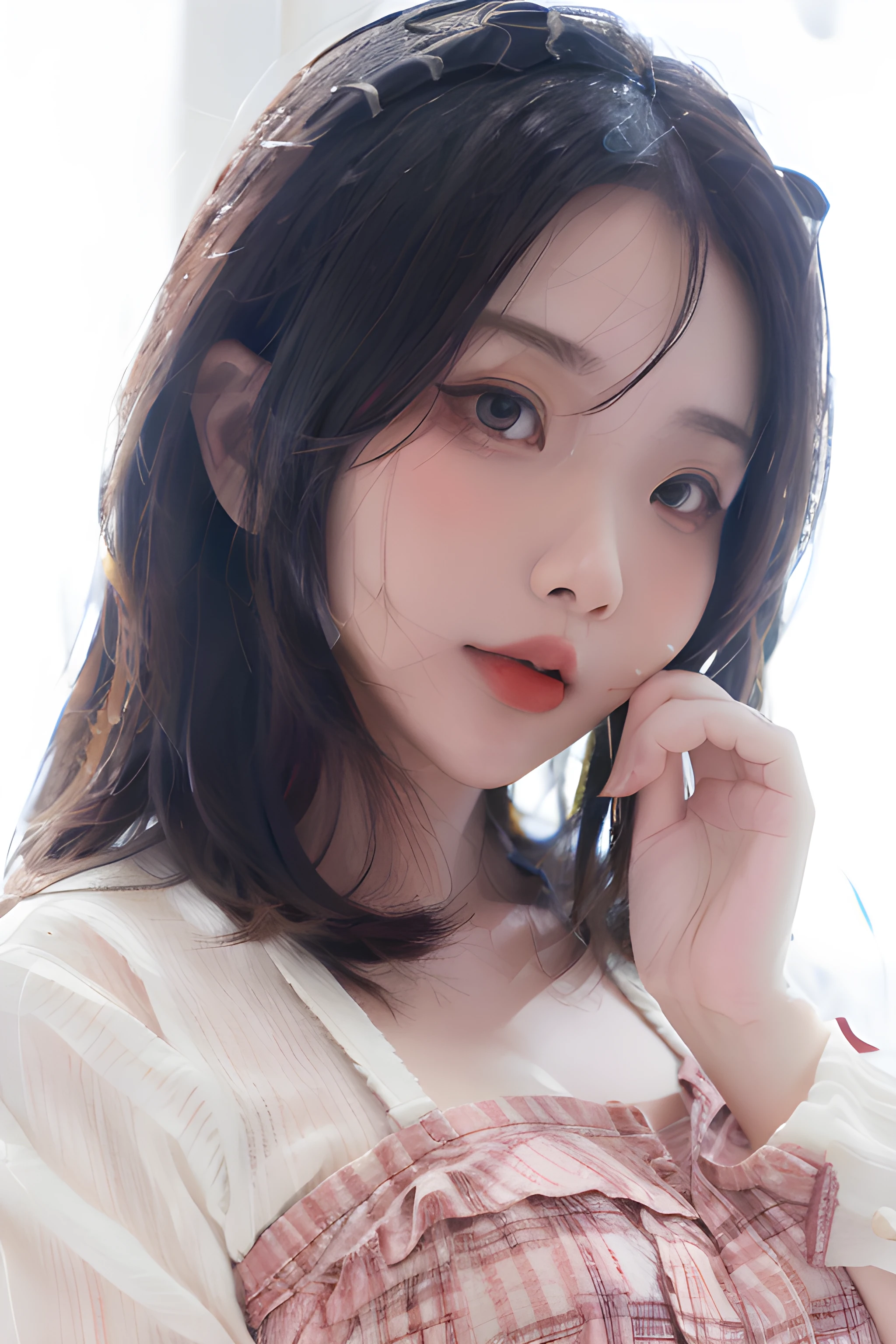 hnbuny, masterpiece, best quality, 1girl, student uniform, portrait, closeup, (fully clothes)