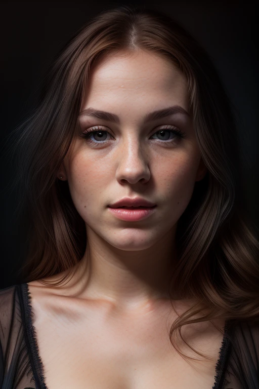 Merger_mel_faynia,
((headshot:1.2) portrait on a (plain dark grey background:1.2), (headshot:1.2), (face focus:1.1), (soft focus:1.2), low lighting, (out of focus:1.2):1.2),
bokeh, f1.4, 40mm, photorealistic, raw, 8k, textured skin, skin pores, intricate details <lora:epi_noiseoffset2:1>, epiCRealism