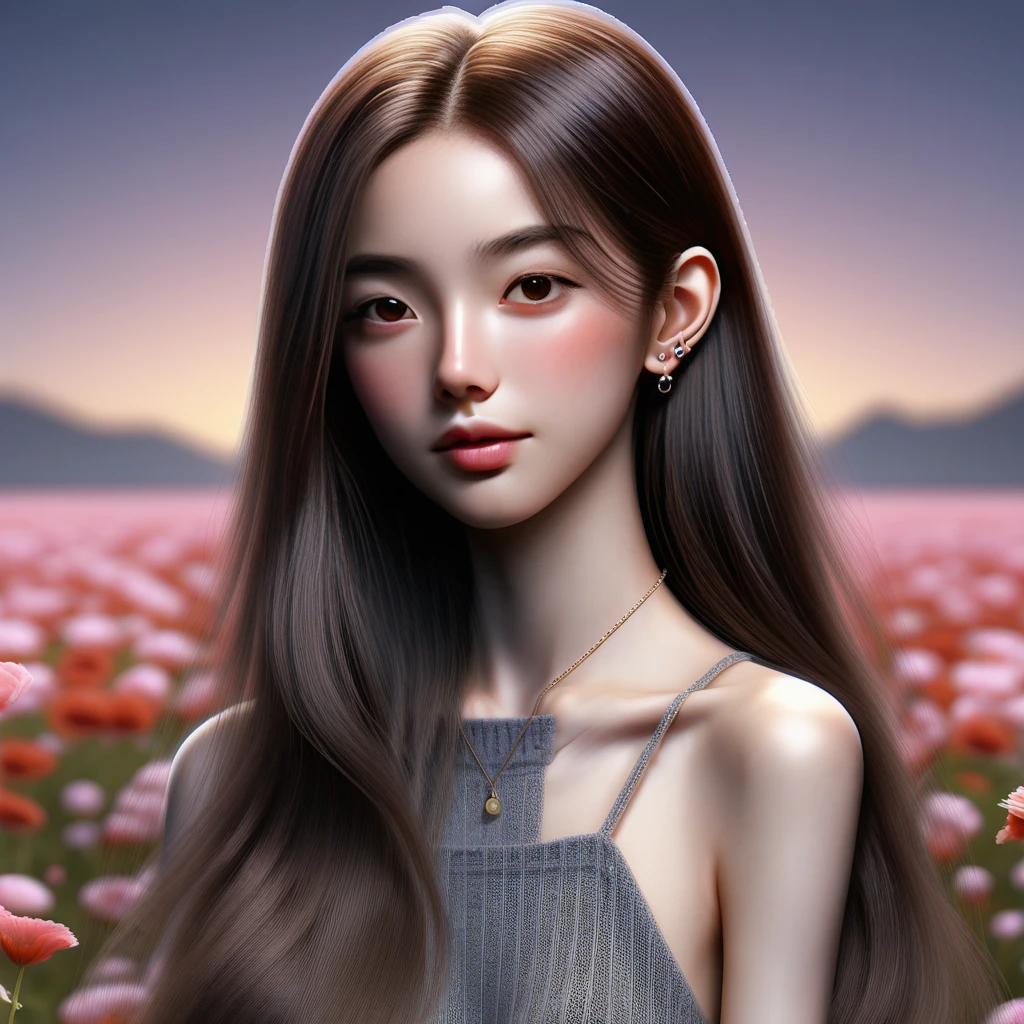 1girl, solo, flower field, blossom, (official art, unity 8k wallpaper, ultra detailed, beautiful and aesthetic, masterpiece ,best quality:1.3), (dynamic pose, Smooth Movement, dynamic angle:1.2), (floating colorful sparkles:1.1) , elegant, vivid colours, ultra-detailed face, detailed eyes, shiny skin, lustrous lips