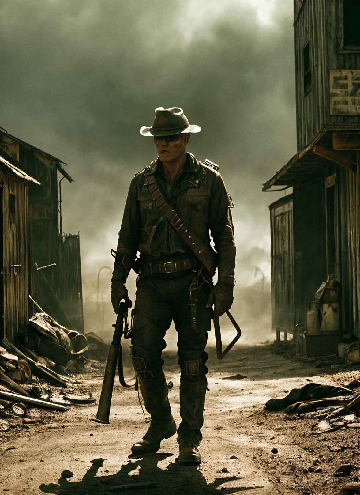 photo of sks person <lora:locon_theghoul_v1_from_v1_64_32:1>, apocalyptic theme, fallout theme,, Cinematic photography, mood, cinematic light, compelling composition, storytelling elements, conveys emotion, mood, and narrative depth, creating visually striking images that feel like still frames from a film
