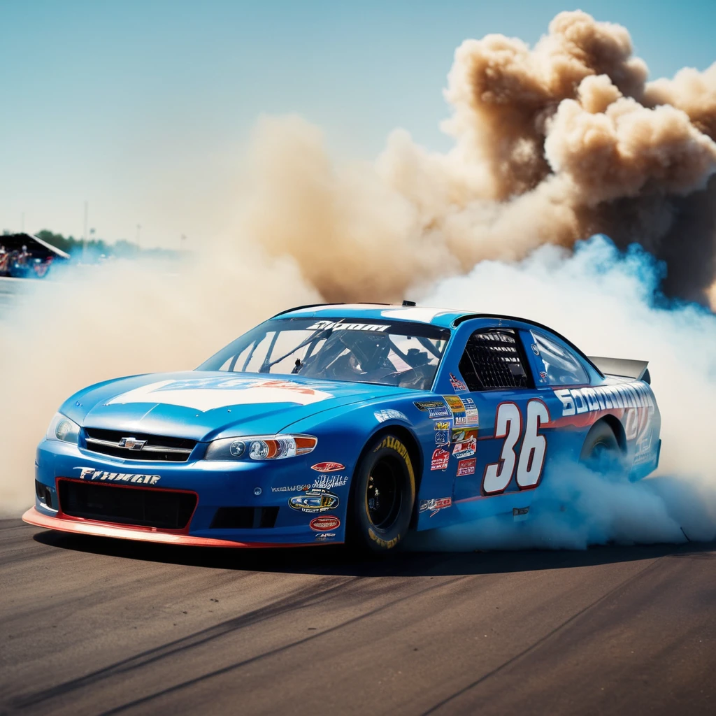 cinematic film still of  <lora:casting shadow style v2:0.9>
a nascar car is blowing smoke while driving,sky,cloud,no humans,ground vehicle,motor vehicle,smoke,car,vehicle focus,american flag,united states , impact, crash, explosion, destruction, strike, wreck, smash, exploding cars, wrecked cars, cinematic shot, film, different color, real, collision, road rage, sport cars, sports car, car race, dismembering, falling, flying, accident, disaster, cinematic explosion, chaos, disintegration, high speed, vehicle, different sports car, flying debris, Muzzle blast, broken glass, sports car style, shallow depth of field, vignette, highly detailed, high budget, bokeh, cinemascope, moody, epic, gorgeous, film grain, grainy