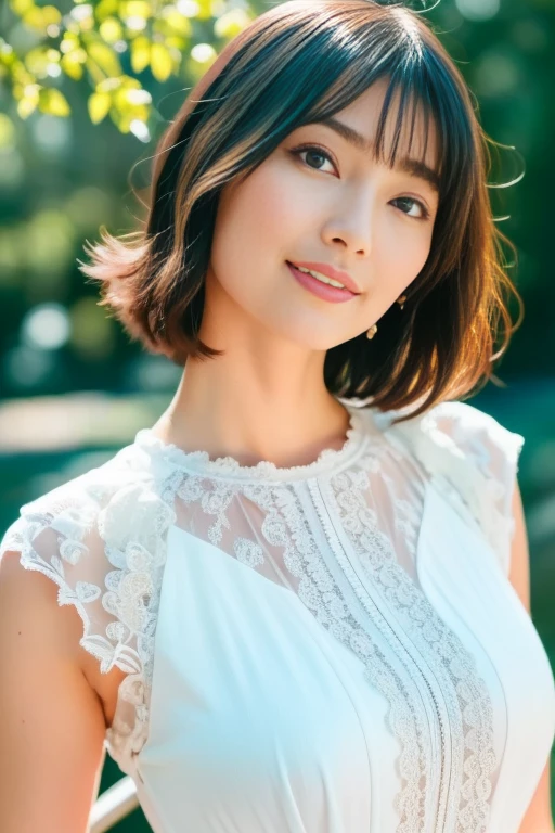 1girl,(RAW photo, best quality), (realistic, photo-realistic:1.4), masterpiece, an extremely delicate and beautiful, extremely detailed, 2k wallpaper, Amazing, finely detail, extremely detailed CG unity 8k wallpaper, ultra-detailed, highres, soft light, beautiful detailed girl, extremely detailed eyes and face, beautiful detailed nose, beautiful detailed eyes,cinematic lighting,perfect anatomy,slender body
wearing a white collared dress,white skirt(bokeh:1.2)
at a flower park,sakura flowers,flower garden,standing
<lora:kounomarikaV2_lora:0.8>,smile