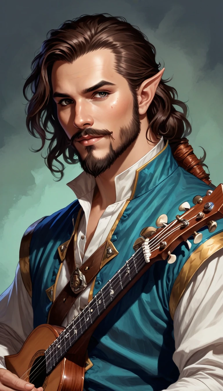 Dungeons & Dragons character portrait, male bard, <lora:sdxl_lightning_8step_lora:1>