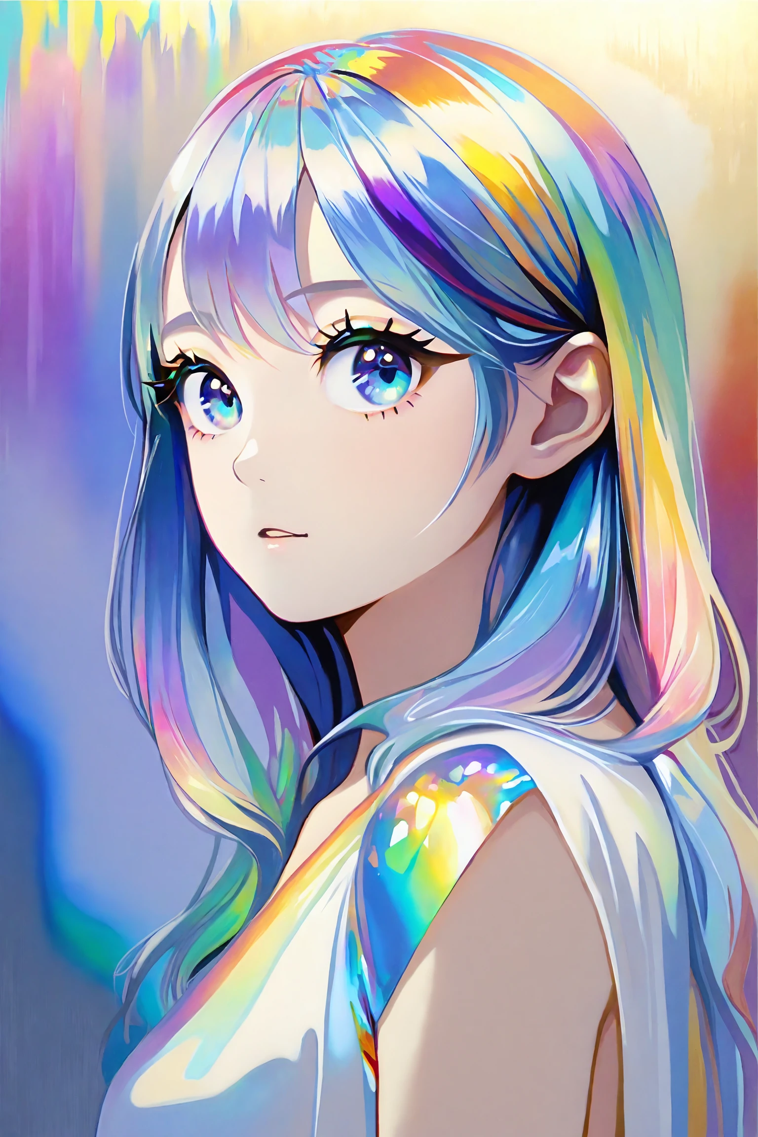 iridescent painting, prismatic, holographic, chromatic aberration,
Masterpiece, best quality, 1girl,
<lora:kwFemaleBeta92_SDXL_v1:1>