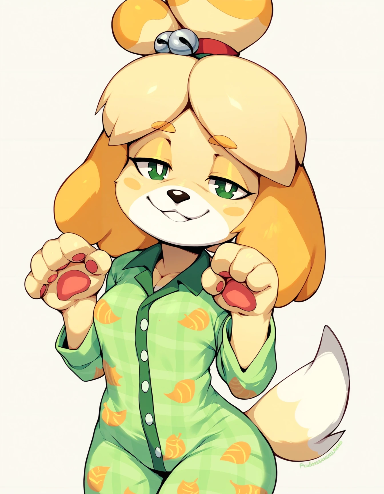 (isabelle \(animal crossing\):1.1), (masterpiece, best quality:1.15), 1girl, solo, nude, nipples,, medium all fours, clenched hands, outdoors, butterfly garden, flowers, nature, insect, wings, caterpillars, fluttering, milkweed, monarchs, day, radiant, bright, wet