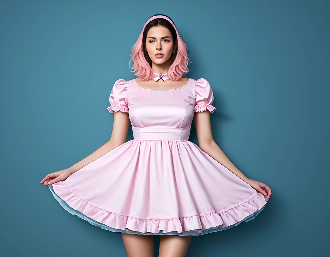 score_9,score_8_up,rating_explicit,source_explicit,(realistic:1.4),uncensored,realistic,1girl,<lora:Sissy_Dress:1>,dress,pink,blue,short,