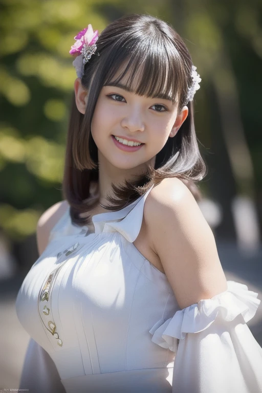 1girl,(RAW photo, best quality), (realistic, photo-realistic:1.4), masterpiece, an extremely delicate and beautiful, extremely detailed, 2k wallpaper, Amazing, finely detail, extremely detailed CG unity 8k wallpaper, ultra-detailed, highres, soft light, beautiful detailed girl, extremely detailed eyes and face, beautiful detailed nose, beautiful detailed eyes,cinematic lighting,perfect anatomy,
wearing a cabaret dress,bokeh,medium hair,
(at a night downtown:1.2),looking at viewer,young japanaese idol,
(smile:1.2), <lora:nireinozomi_lora-v2_04:1.2>
