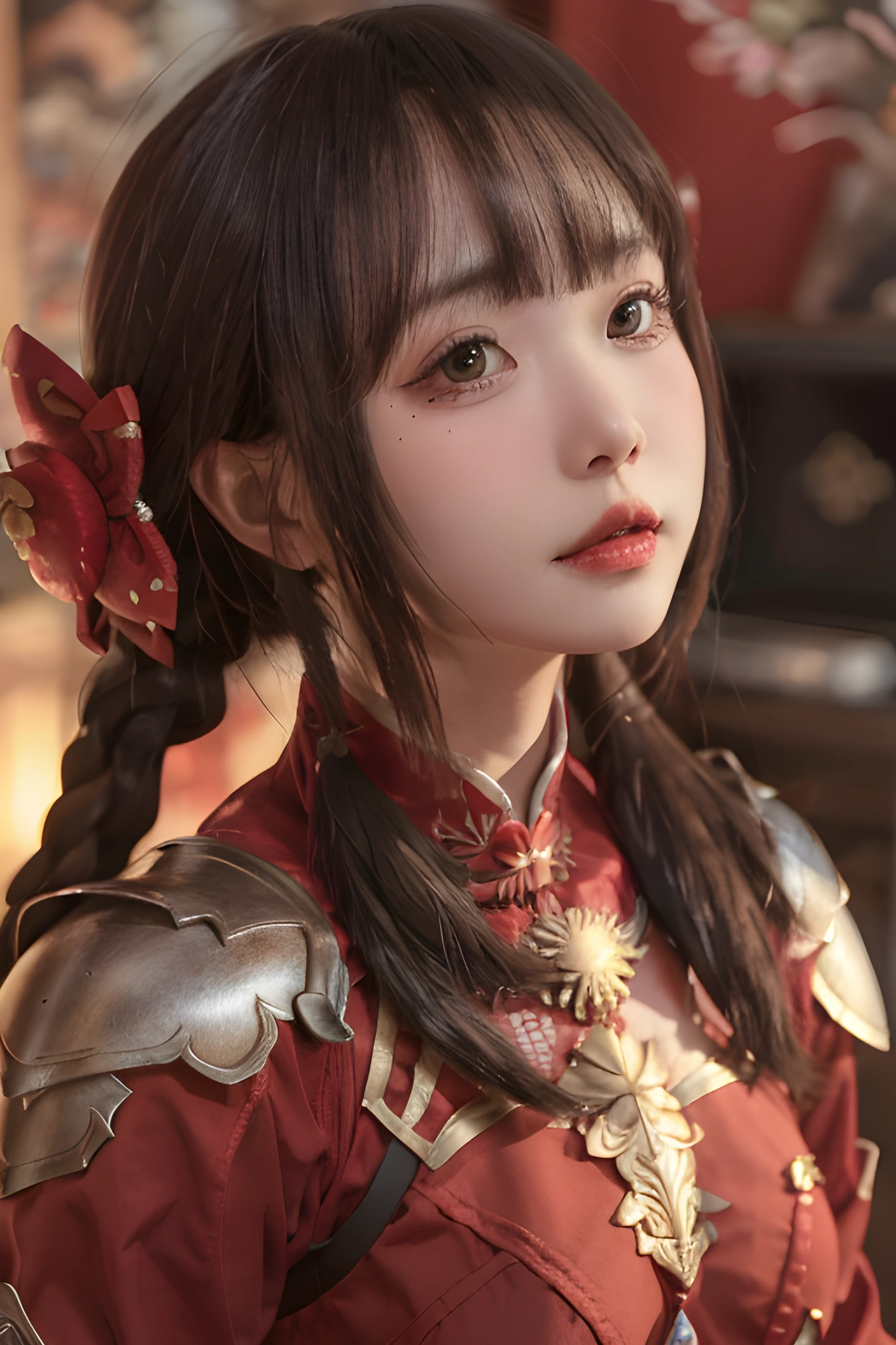 masterpiece, masterpiece, best quality, 1girl, portrait, closeup, (fully clothes), armor