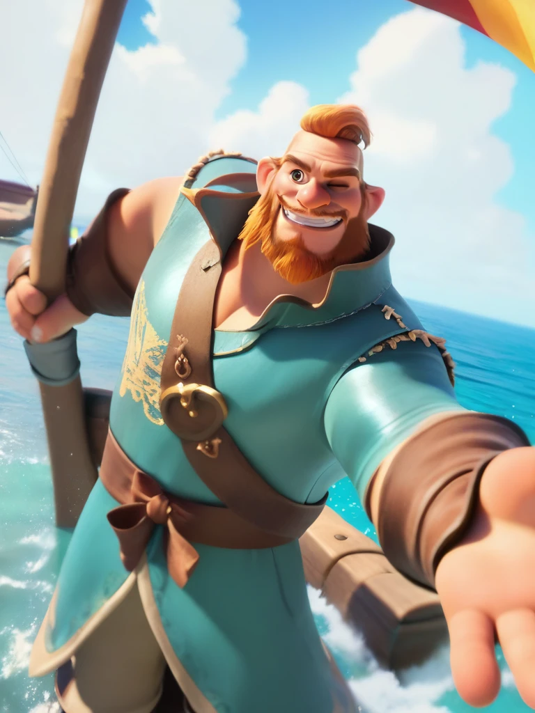 score_9, score_8_up, score_7_up, score_6_up, muscular male holding a big canon gun with both arms, pirate, sea, boat, flag, sky ,looking at looking at viewer, smile, cute, cartoon, wooden builds, cowboy shot, dynamic angle, epic pose, from above, one eye closed, beard,
<lora:DisneyStudios_style:1> DisneyStyleXLP