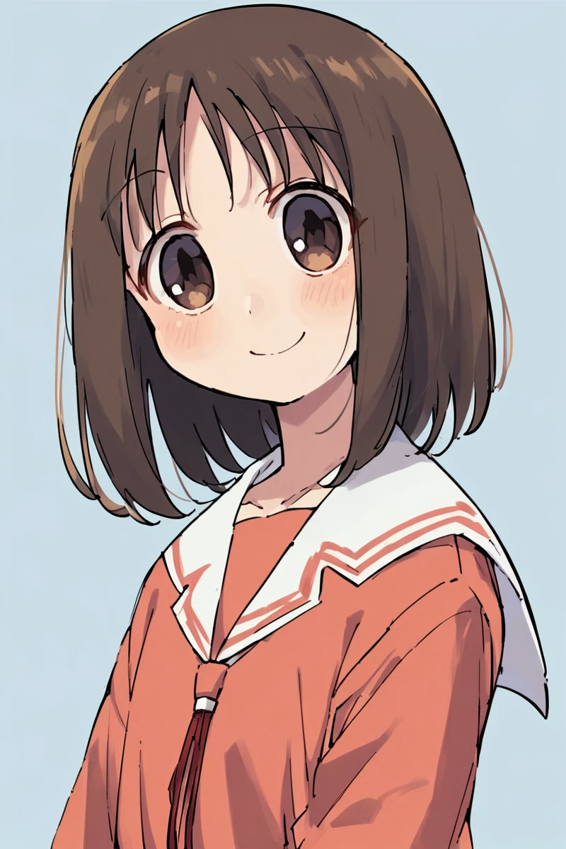 <lora:ALTXL_pony_0061_8:3>, (anime, 1 girl, solo), (score_9, score_8_up, score_7_up, score_6_up, score_5_up, 2.5d), (kasuga ayumu, brown hair, smile, serafuku), (cowboy shot), <lora:Smooth Anime 2 Style SDXL_LoRA_Pony Diffusion V6 XL:0.2>, <lora:Kasuga_Ayumu__Osaka_Azumanga_Daioh:1>