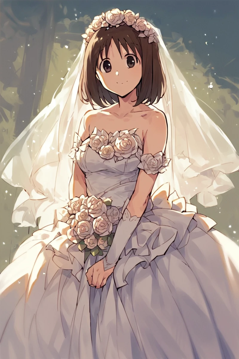<lora:ALTXL_pony_0061_8:3>, (anime, 1 girl, solo), (score_9, score_8_up, score_7_up, score_6_up, score_5_up, 2.5d), (kasuga ayumu, brown hair, smile, alternate costume, wedding dress), (cowboy shot), <lora:Smooth Anime 2 Style SDXL_LoRA_Pony Diffusion V6 XL:0.2>, <lora:Kasuga_Ayumu__Osaka_Azumanga_Daioh:1>
