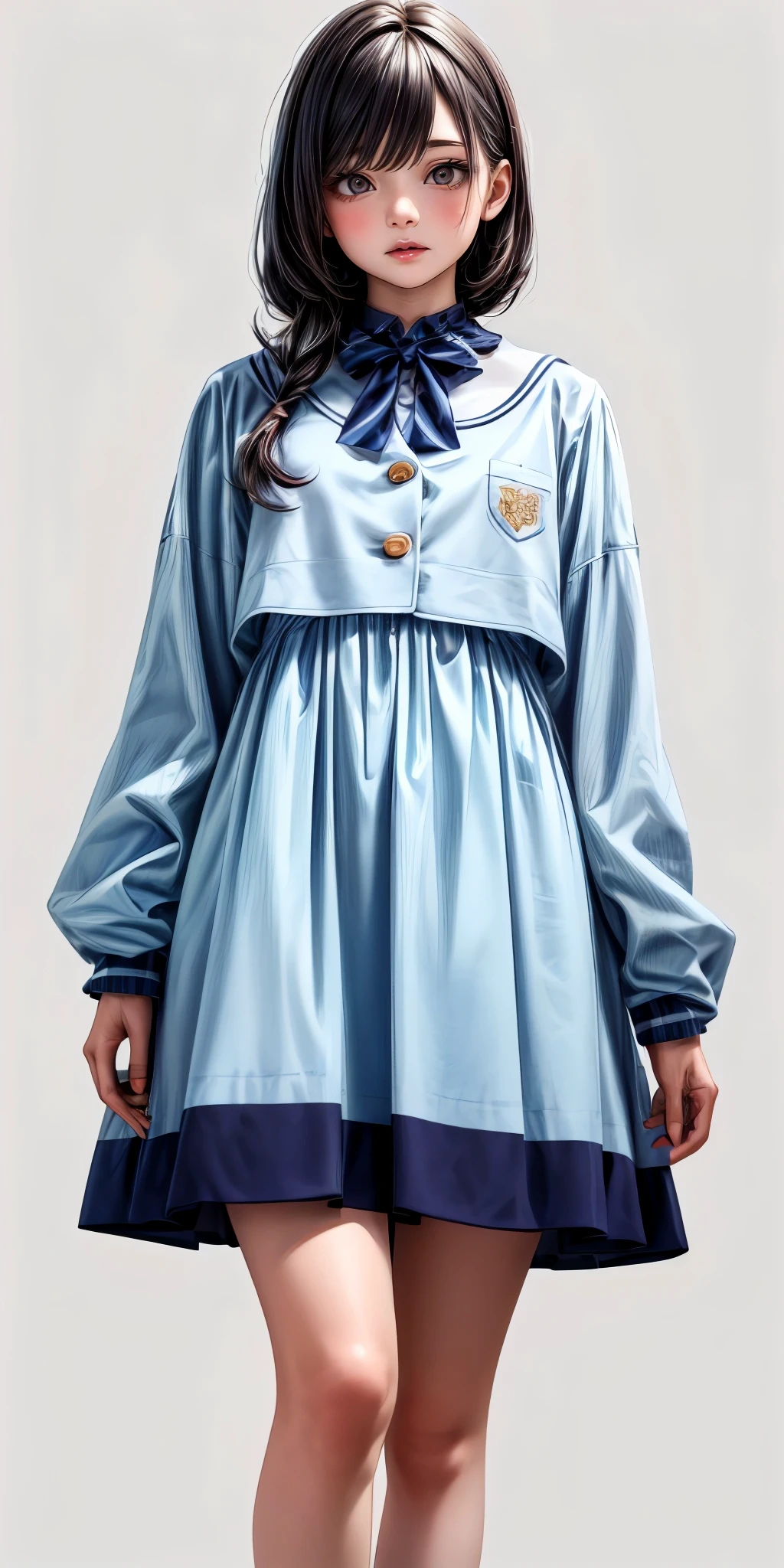masterpiece,ultra-detailed,best quality,8K,illustration,
girl,<lora:more_details:1>,simple background,
<lora:jyojifuku formal v2.0:0.7> jyojifuku, long sleeves, dress,school unifrom,jacket
