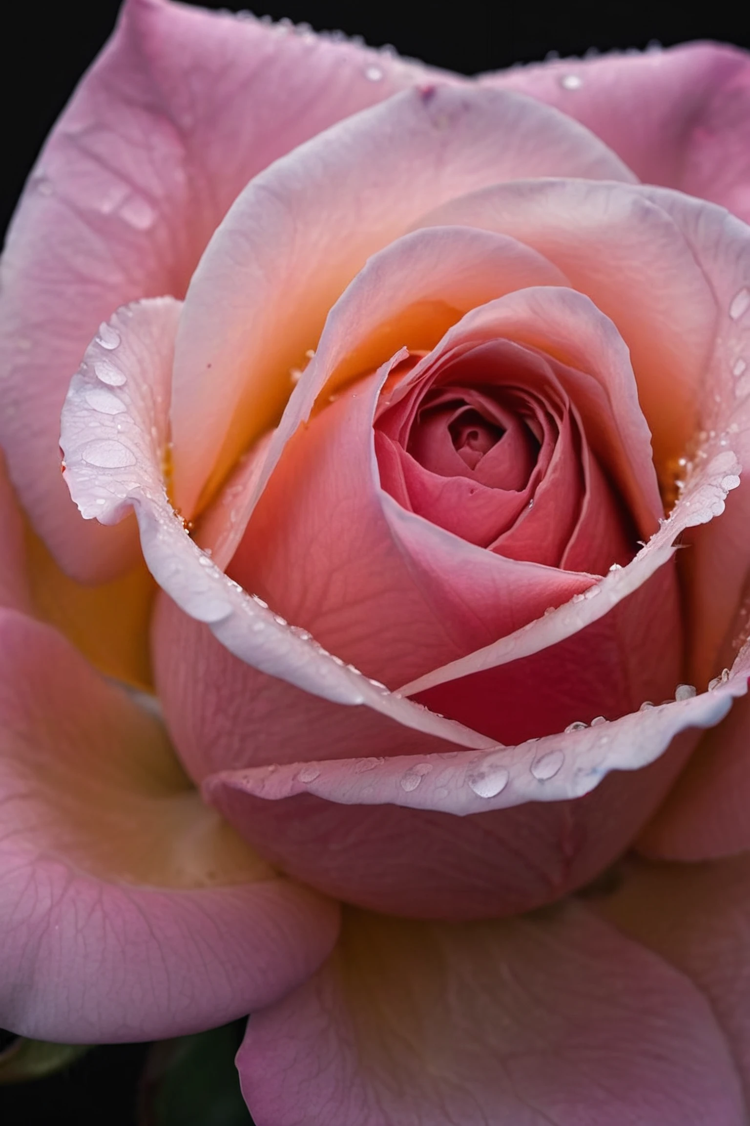 Macro Photography, a rose, shining starlight, Simple background, Dark background, Extreme Detail, UHD,8K, Studio Lighting, Professional Photography, fine art,