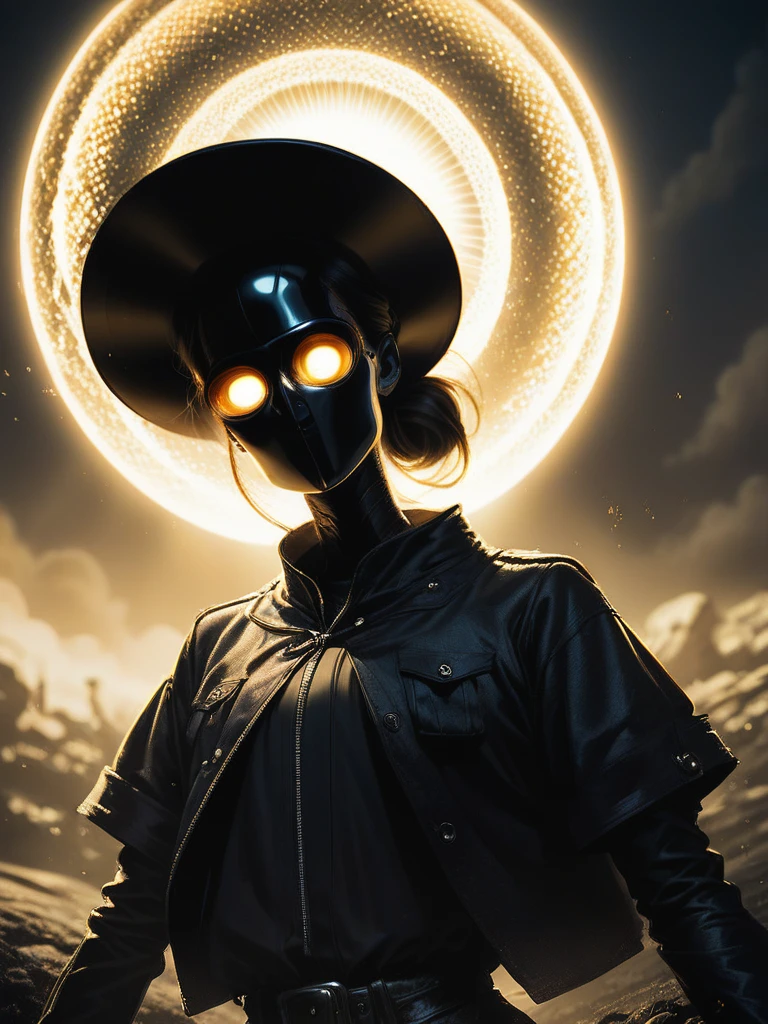 bpe-illuminati cinematic scene, cyborg robot gunslinger zorro, grim black cowboy hat, long rugged raincoat in the wind, androgynous adventurous astronaut, rugged victorian fashion suit features and hairstyle, mars desert rocky jungle, movie parody, masonic temple ruins pny-safe