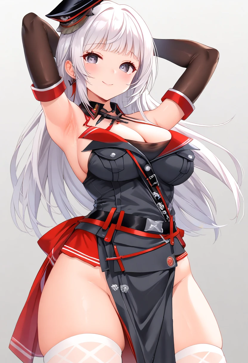 1girl, 18 year old female, Okita Souji Alter, Fate Grand/Order, anime style, ultra realistic, high detail, sexy pose, sexy, beautiful, exposed skin, slender, skinny, exposed breast, breast, nipples, nude, nudity, absurdres, high res, ultrasharp, 8K, UHD, retina, masterpiece, accurate, anatomically correct, perfect anatomy, textured skin, super detail, high details, high quality, award winning, best quality, high res, looking at viewer, detailed eyes, four fingers and one thumb per hand, perfect hands, perfect finger, two arms only, no clothes, revealing, white hair, yellow eyes, dark skin, tanned skin
