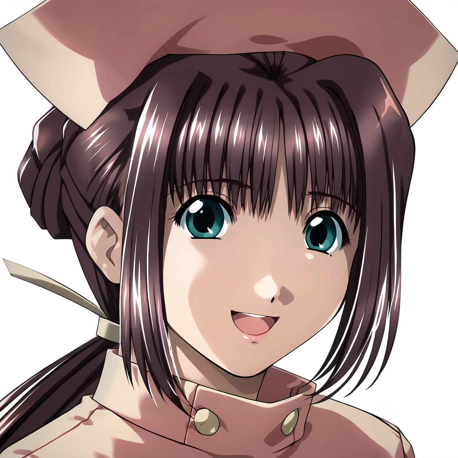 <lora:RenNanaseXLpony009>,
solo,
RenNanase,1girl,brown_hair,single_hair_bun,low_ponytail,long hair,aqua_eyes,
nurse_cap,nurse,
close-up,smile,open mouth,