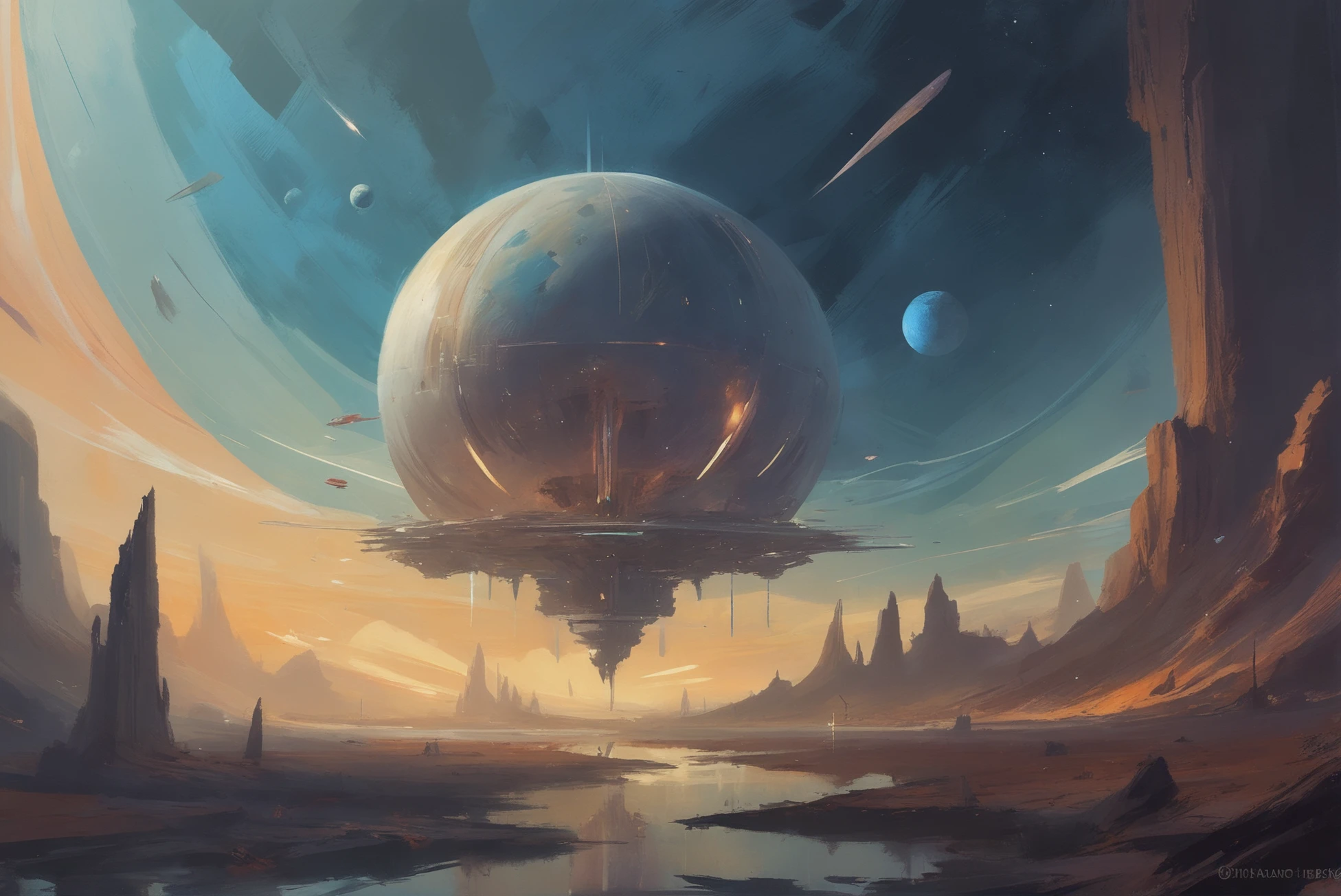 digital painting, impressionism, celestial,epic scifi arcology beyond the beginning of reality<lora:EnvyStarlightVibrantImpressionism01a:1>
